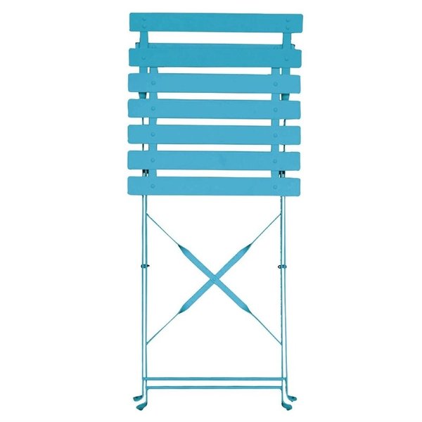 Opklapbare Stoelen | Staal | Turquoise | In-/Outdoor | 2 Stuks | 387x471x800(h)mm