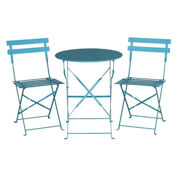 Opklapbare Stoelen | Staal | Turquoise | In-/Outdoor | 2 Stuks | 387x471x800(h)mm