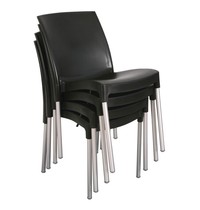 Zwarte stoelen | 4 stuks | Zithoogte 45cm | 590x550x760(h)mm Zwarte stoelen | 4 stuks | Zithoogte 45cm | 590x550x760(h)mm