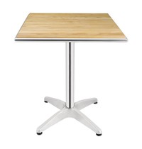 Bolero Vierkante tafel met essenhouten blad 60cm | 600x600x720(h)mm