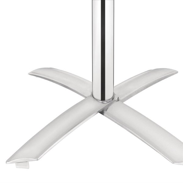 Inklapbare Tafel | Hout/Aluminium | Essenhout Blad | Aluminium Frame | In-/Outdoor | 600x600x730(h)mm