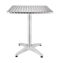 Bolero Tafel | RVS/Aluminium | RVS Blad | Aluminium Frame | In-/Outdoor | 600x600x720(h)mm 