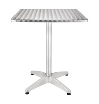 Bolero Vierkante RVS tafel 60cm | 600x600x720(h)mm