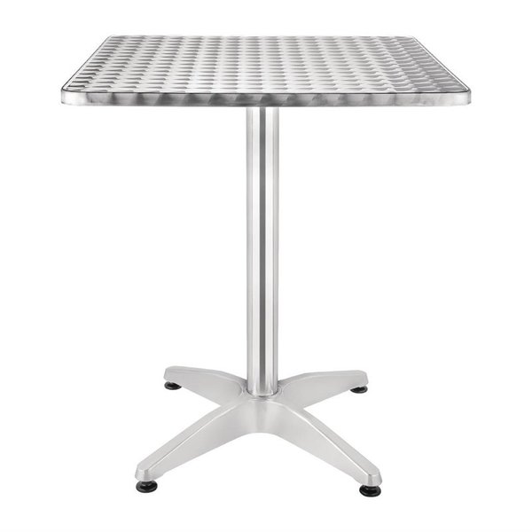 Tafel | RVS/Aluminium | RVS Blad | Aluminium Frame | In-/Outdoor | 600x600x720(h)mm
