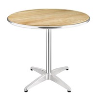 Bolero Ronde tafel met essenhouten blad 80cm | 72(h) x 80(Ø)cm
