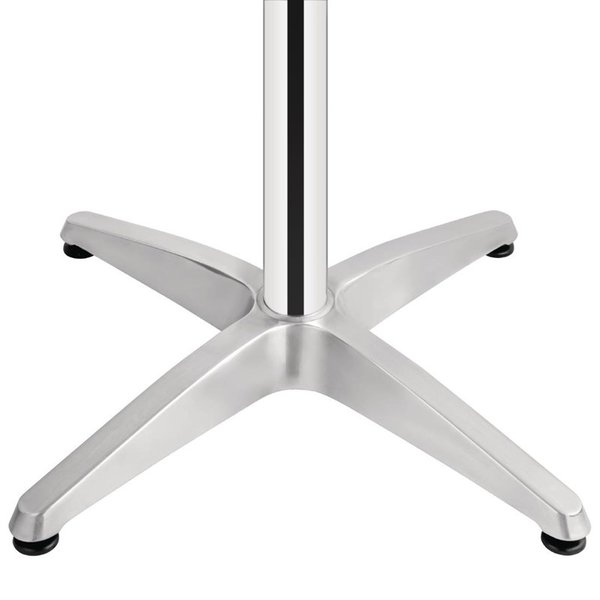 Tafel | Hout/Aluminium | Essenhout Blad | Aluminium Frame | In-/Outdoor | Ø800x720(h)mm