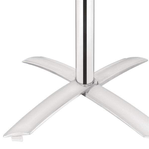 Inklapbare Tafel | Hout/Aluminium | Essenhout Blad | Aluminium Frame | In-/Outdoor | Ø600x720(h)mm