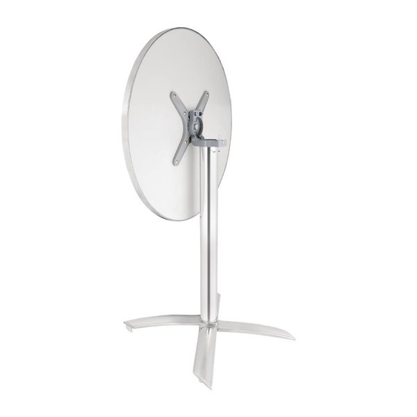 Inklapbare Tafel | RVS/Aluminium | RVS Blad | Aluminium Frame | In-/Outdoor | Ø600x720(h)mm