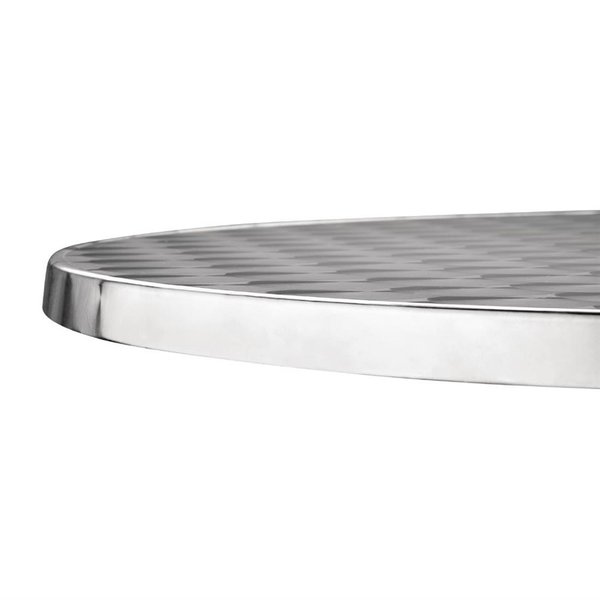 Inklapbare Tafel | RVS/Aluminium | RVS Blad | Aluminium Frame | In-/Outdoor | Ø600x720(h)mm