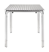 Bolero Vierkante RVS tafel 70cm | 700x700x720(h)mm