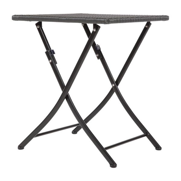 Inklapbare Tafel | Polyrotan/Staal | Zwart | In-/Outdoor | 600x600x710(h)mm