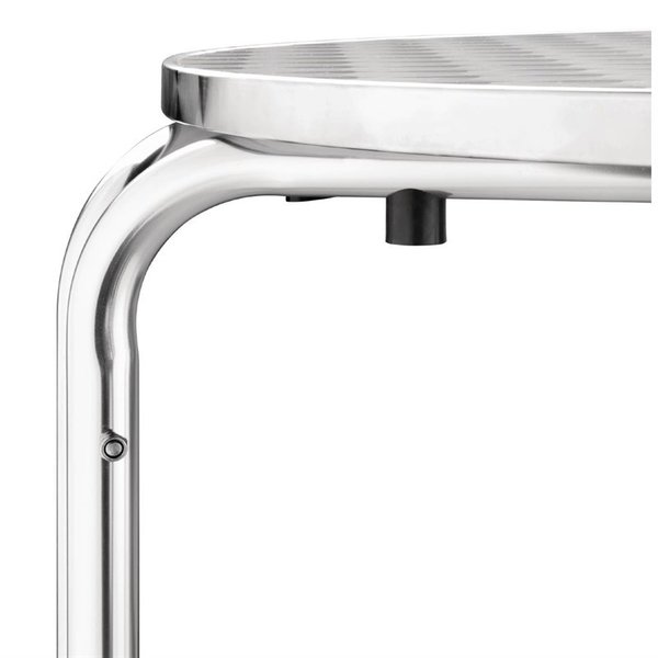 Tafel | RVS/Aluminium | RVS Blad | Aluminium Frame | In-/Outdoor | Ø600x720(h)mm