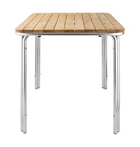 Bolero Vierkante essen en aluminium tafel 70cm | 700x700x720(h)mm