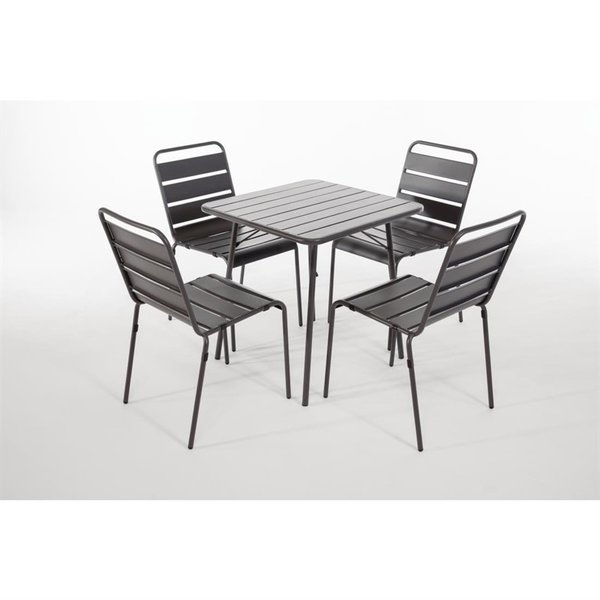 Inklapbare Tafel | Staal | Grijs | In-/Outdoor | 700x700x710(h)mm