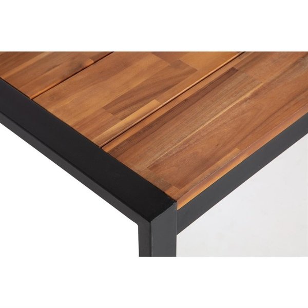 Tafel | Hout/Staal | Acaciahout Blad | Zwart Frame | Indoor | 1800x900x740(h)mm