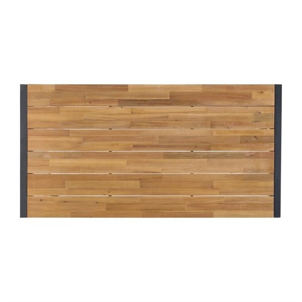 Tafel | Hout/Staal | Acaciahout Blad | Zwart Frame | Indoor | 1800x900x740(h)mm