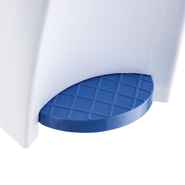 Pedaalemmer | SaniBin | Kunststof (Wit/Blauw) | 18L | Inworpvak | 190x360x540(h)mm