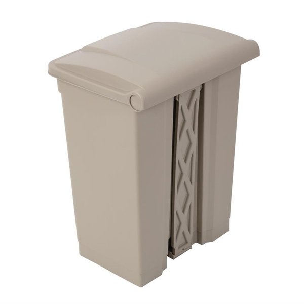 Pedaalemmer | Kunststof (Beige) | 65L | Klapdeksel | 495x400x670(h)mm