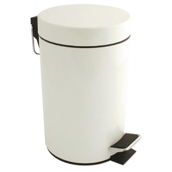 Pedaalemmer | RVS (Wit) | 3L | Klapdeksel | Ø167x270(h)mm