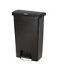 Rubbermaid Pedaalemmer | Slim Jim | Kunststof (Zwart) | 50L | Klapdeksel | 457x292x719(h)mm 