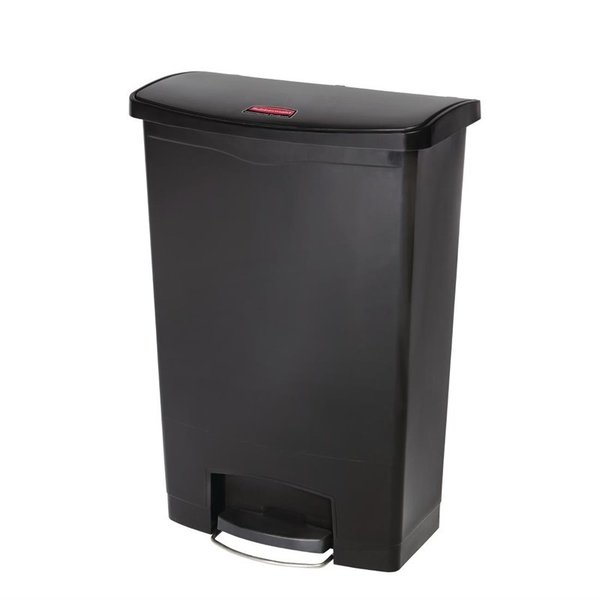 Pedaalemmer | Slim Jim | Kunststof (Zwart) | 90L | Klapdeksel | Wielen | 570x353x826(h)mm