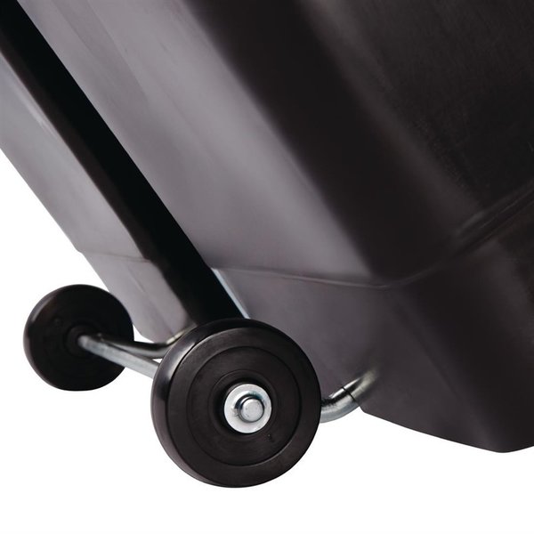 Pedaalemmer | Slim Jim | Kunststof (Zwart) | 90L | Klapdeksel | Wielen | 570x353x826(h)mm