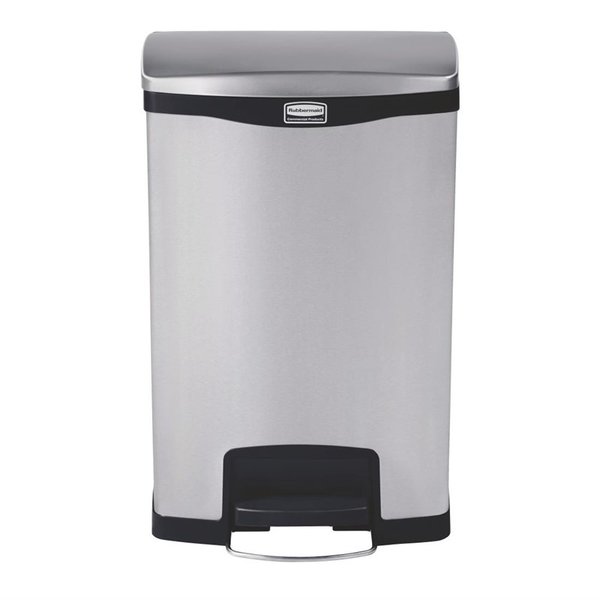 Pedaalemmer | Slim Jim | RVS (Geborsteld) | 50L | Klapdeksel | 576x295x733(h)mm