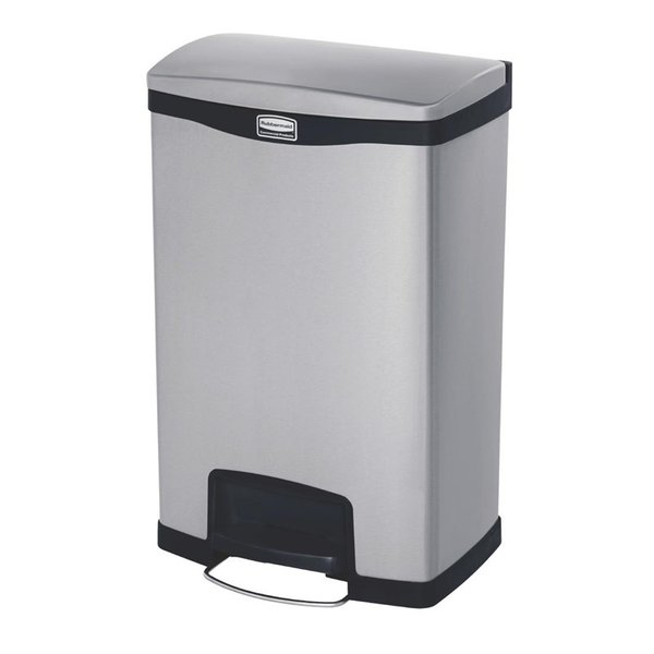 Pedaalemmer | Slim Jim | RVS (Geborsteld) | 50L | Klapdeksel | 576x295x733(h)mm