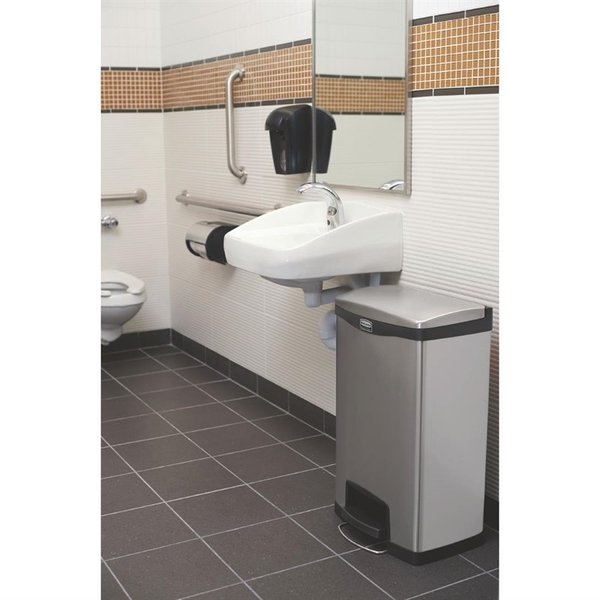 Pedaalemmer | Slim Jim | RVS (Geborsteld) | 90L | Klapdeksel | 690x333x834(h)mm