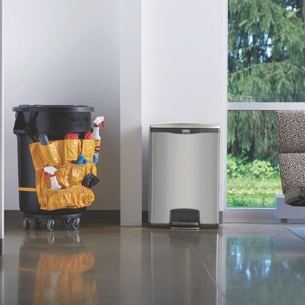 Pedaalemmer | Slim Jim | RVS (Geborsteld) | 90L | Klapdeksel | 690x333x834(h)mm