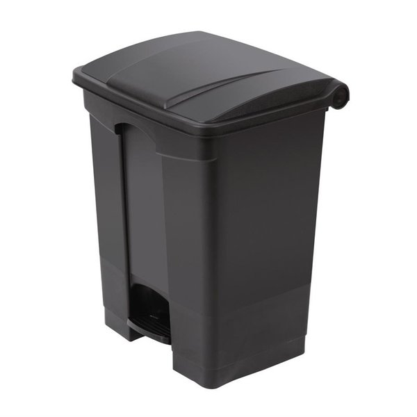 Pedaalemmer | Kunststof (Zwart) | 65L | Klapdeksel | 500x400x656(h)mm