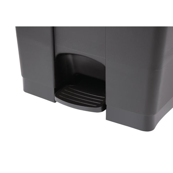 Pedaalemmer | Kunststof (Zwart) | 65L | Klapdeksel | 500x400x656(h)mm