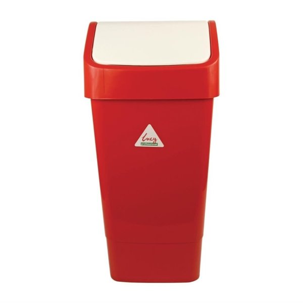 Afvalbak | SYR | Kunststof (Rood) | 50L | Tuimeldeksel | 330x320x710(h)mm