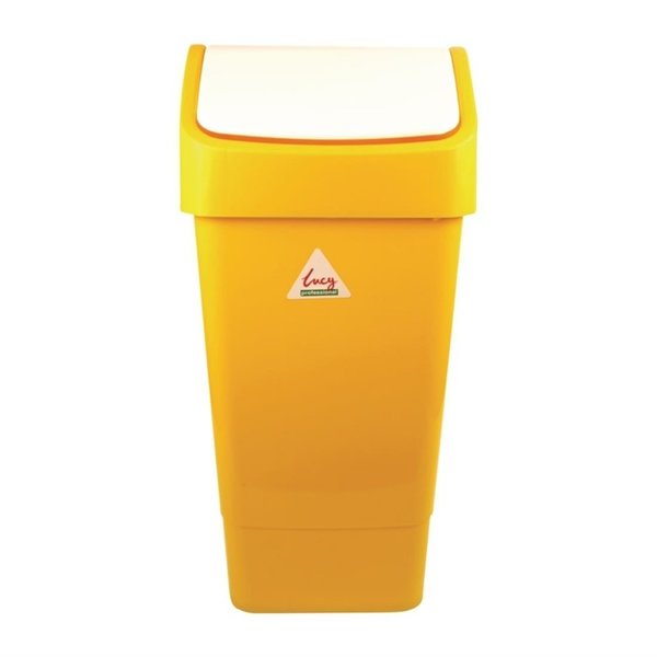 Afvalbak | SYR | Kunststof (Geel) | 50L | Tuimeldeksel | 330x320x710(h)mm