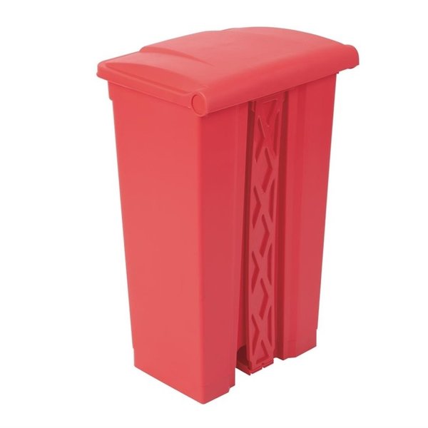 Pedaalemmer | Kunststof (Rood) | 87L | Klapdeksel | 495x400x820(h)mm