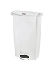 Rubbermaid Pedaalemmer | Slim Jim | Kunststof (Wit) | 68L | Klapdeksel | 500x311x803(h)mm 
