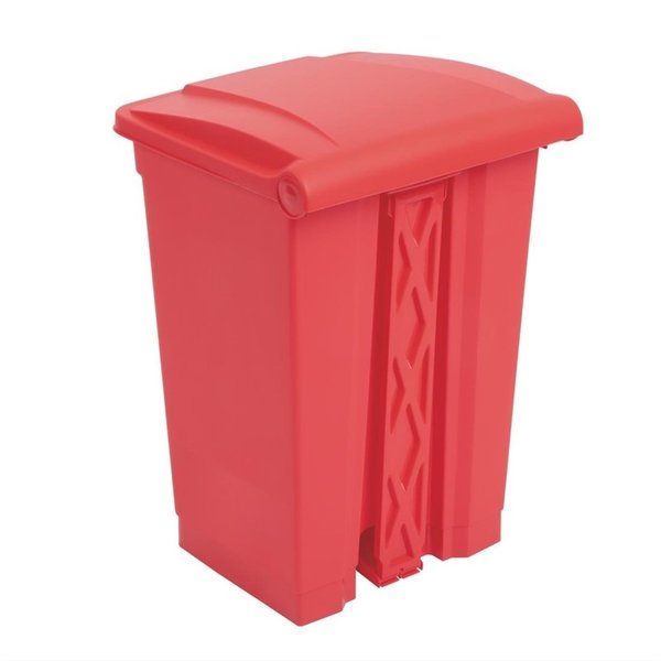 Pedaalemmer | Kunststof (Rood) | 45L | Klapdeksel | 405x395x600(h)mm