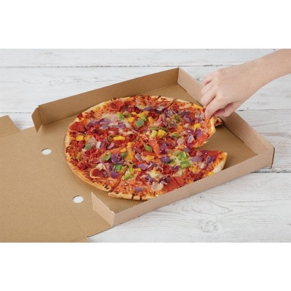 Composteerbare kartonnen pizzadozen 23cm | 100 stuks | 237x237x45(h)mm (plat)