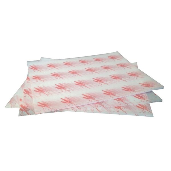 Vetvrij hamburger papier rood | 1000 stuks | 24,5(b) x 30(l)cm