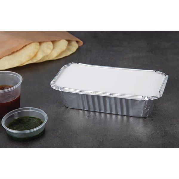 Deksel voor grote aluminium bakken | 500 stuks | 20,1(b)x10,9(d)cm
