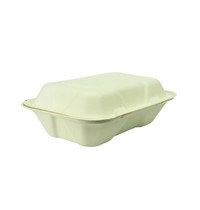 Vegware Composteerbare voedseldozen met scharnierdeksel 22,8cm | 200 stuks | 228x155x74(h)mm Vegware Composteerbare voedseldozen met scharnierdeksel 22,8cm | 200 stuks | 228x155x74(h)mm