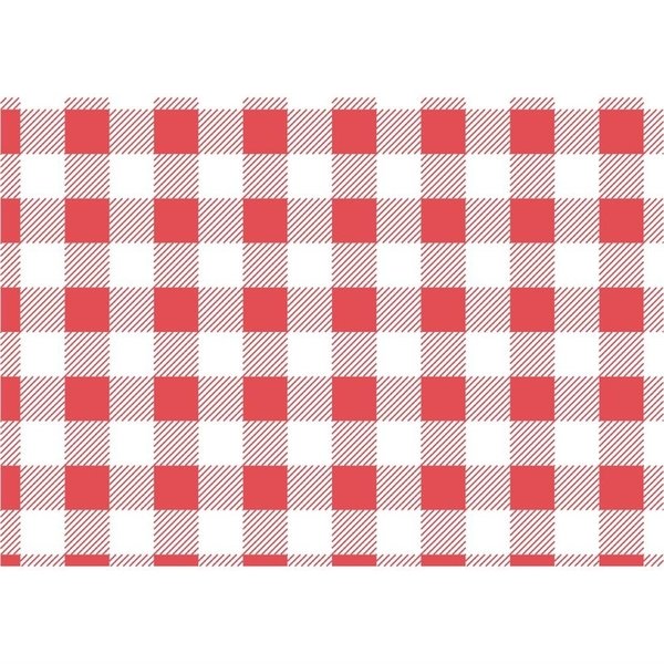 Vetvrij rood gingham papier 31x38cm | 200 stuks