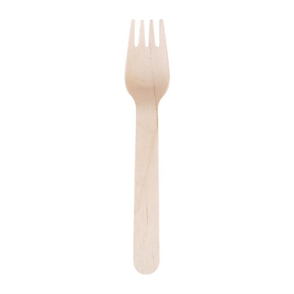 Biologisch afbreekbare houten vorken 15,5cm | 100 stuks