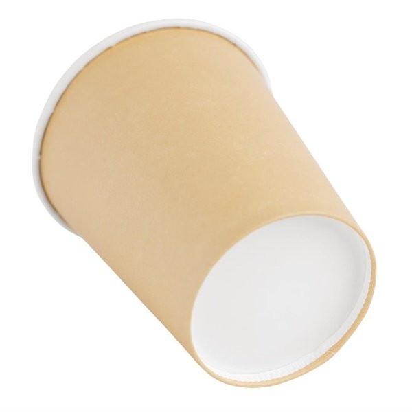 Koffiebekers enkelwandig lichtbruin 23cl | 50 stuks | 9(h) x 8,3(Ø)cm