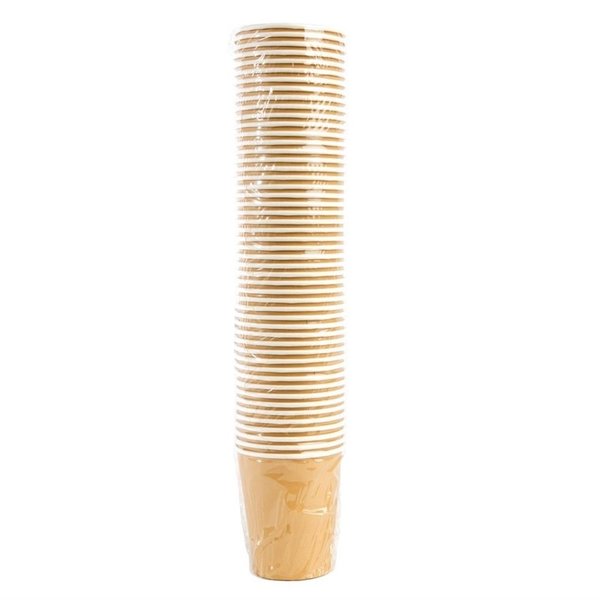 Koffiebekers enkelwandig lichtbruin 23cl | 50 stuks | 9(h) x 8,3(Ø)cm