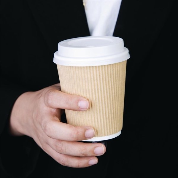 Deksels voor 23cl koffiebekers | 50 stuks | 1,6(h) x 8(Ø)cm
