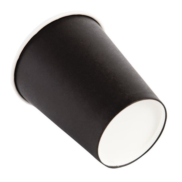 Koffiebekers enkelwandig zwart 23cl | 50 stuks | 9(h) x 8,3(Ø)cm