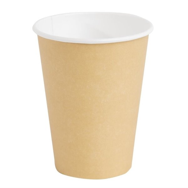 Koffiebekers enkelwandig lichtbruin 34cl | 1000 stuks | 11(h) x 8,95(Ø)cm