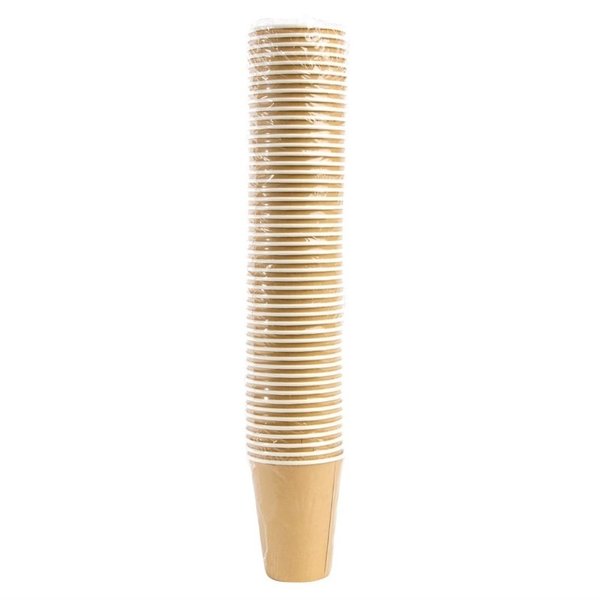 Koffiebekers enkelwandig lichtbruin 34cl | 1000 stuks | 11(h) x 8,95(Ø)cm