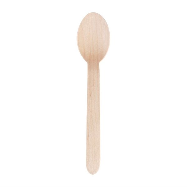 Biologisch afbreekbare houten dessertlepel 16,6cm | 100 stuks